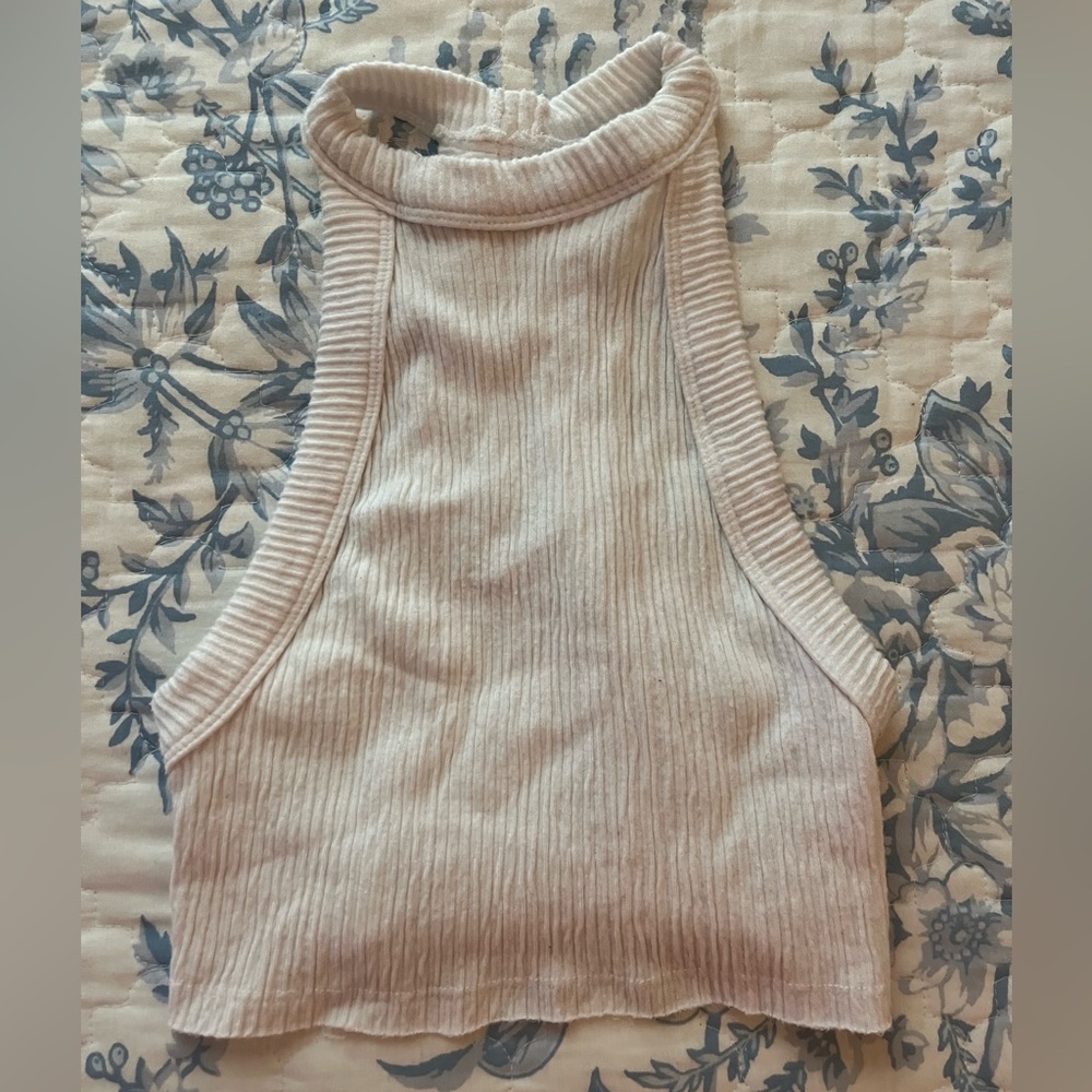 White cotton crop top